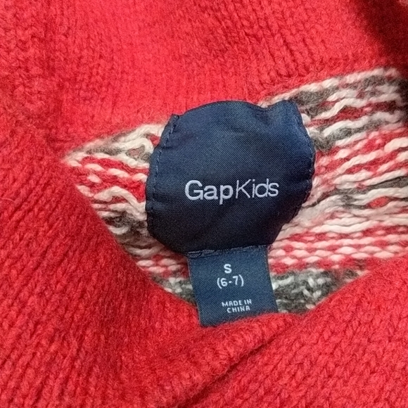 🍀 Gap 🍀 Small (6 - 7 Years) 🍀 Kids Toddler Sweater Red Boy Girl Top 🍀P10 - Picture 5 of 12